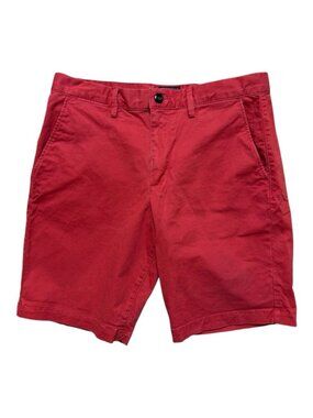 Gap Khakis Lived-In Shorts Red Chino Shorts Men’s 31 Cotton Stretch 10”